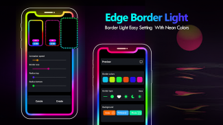 Border Light Live Wallpaper - LED Color Edge screenshot 1