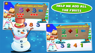 Snowman préscolaire Math Games screenshot 1