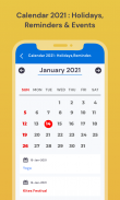 Calendar: Holidays & Reminders screenshot 0