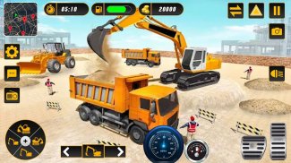 pesado escavadora construção caminhão dirigindo screenshot 0