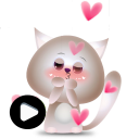Animated Kitten Sticker