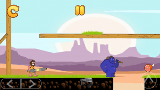 Portal Gun Game 2D : Stone Age Hero (Hunger) screenshot 1