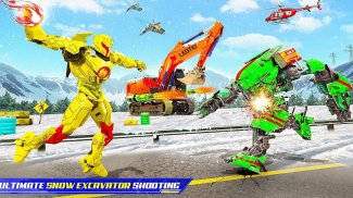 Snow Excavator Robot Car Games screenshot 5
