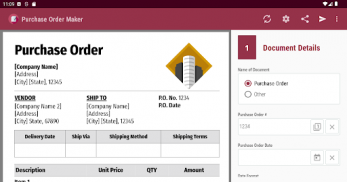 Purchase Order Maker screenshot 2