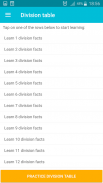 Division Table screenshot 4