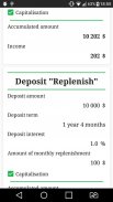 Deposit calculator screenshot 2