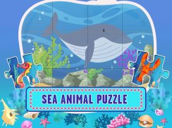 Lerne Sea World Animal Game-Namenspuzzle-Färbung screenshot 2