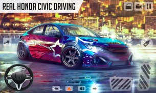 simulator melayang dan mengemudi: game Honda Civic screenshot 5