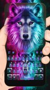 Neon Wolf New Tema de teclado screenshot 3