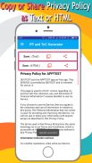 Privacy Policy Generator for Apps and Terms Writer screenshot 5