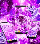 Purple rose live wallpaper screenshot 0