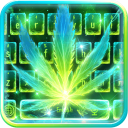 Neon Smoking Weed Keyboard Theme Icon