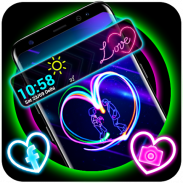 Neon Heart Launcher Theme screenshot 5