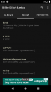 Billie Eilish Lyrics screenshot 0