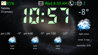 Weather Night Dock with clock screenshot 1