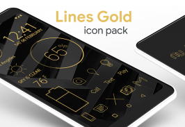 Lines Gold - Icon Pack (Pro Version) screenshot 0