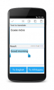 Afrikaans dicționar traducator screenshot 1