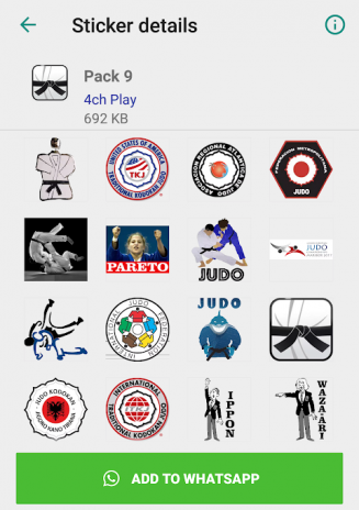 Judo stickers