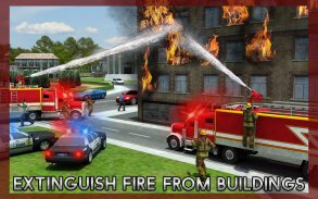 حريق الإنقاذ شاحنة المحاكاة 3D screenshot 6