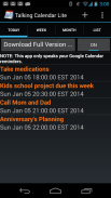 Talking Calendar Lite screenshot 1