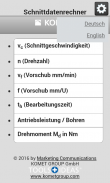 KOMET Schnittdatenrechner screenshot 5