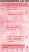 Glitter Heart SMS Tema de mensajes screenshot 0