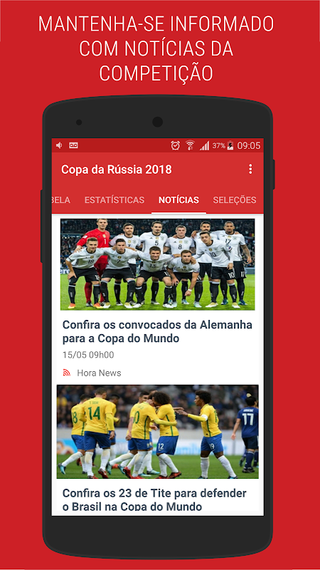 Download do APK de Tabela da Copa do Mundo 2018 R para Android