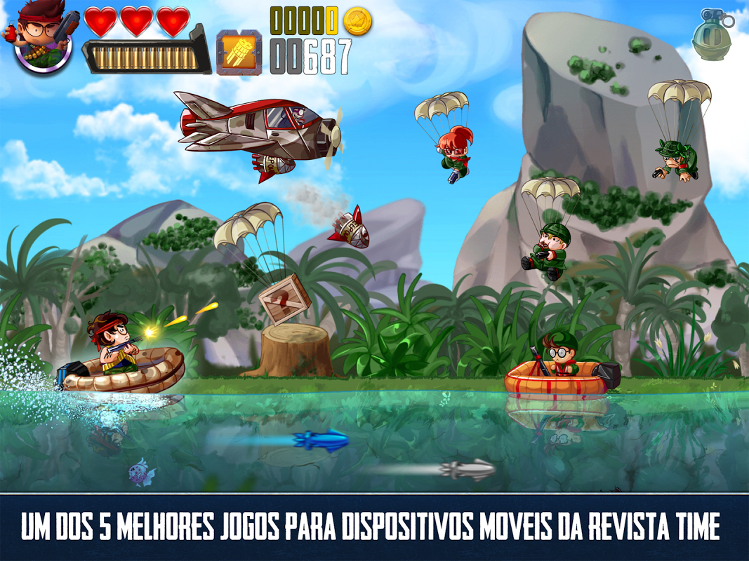 Ramboat Jogo Offline Pular Correr e Atirar - Rei dos Coins