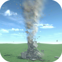 Destruction physics: explosion demolition sandbox