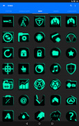 Flat Black and Teal Icon Pack ✨Free✨ screenshot 15