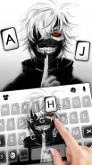 Creepy Mask Man tema do teclado screenshot 0