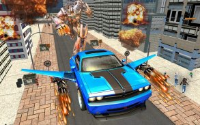 Red Robot Ranger Car Fly Transform shooting War 20 screenshot 3