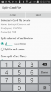 vCard Splitter screenshot 3