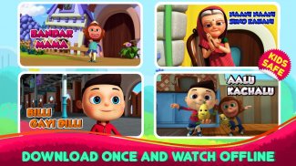 Hindi Top Nursery Rhymes - Offline Videos & Songs screenshot 8