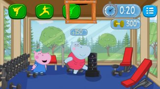 Sportspiele: Hippo Fitness Coach screenshot 5