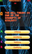 Biology knowledge test screenshot 1