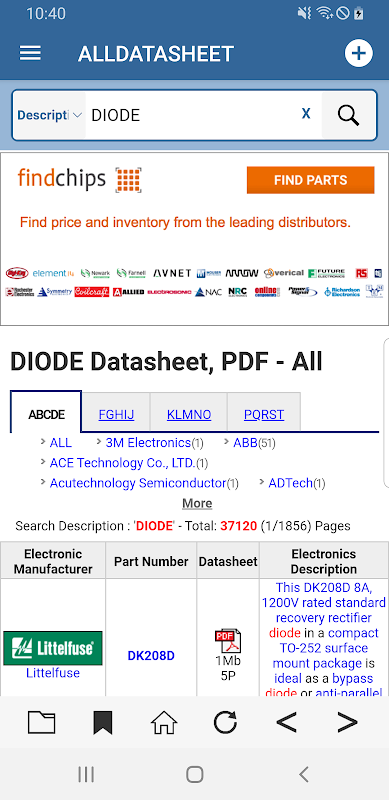 ALLDATASHEET - Datasheet (PDF) Download, Datos 1.8.0 Descargar APK ...