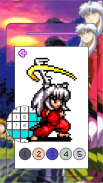 InuYasha Pixel Art Coloring screenshot 3