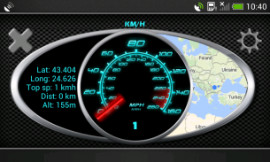 GPS Speedometer in kph and mph screenshot 2