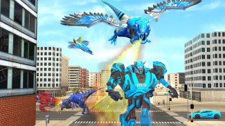 Flying Dino Robot Car Transform: Police Robot Game screenshot 2