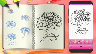 Learn To Draw Beautiful Flowers Step by Step screenshot 0