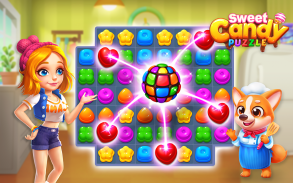 Sweet Candy Puzzle: Crush & Pop Free Match 3 Game screenshot 0