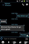Ледяная минимальная тема GO SMS Pro screenshot 2