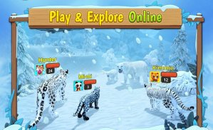 Snow Leopard Family Sim: Animales en línea screenshot 2
