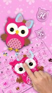 Pinky Owl Keyboard Theme screenshot 0