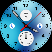 Elegant Ice Blue Watch Face screenshot 2