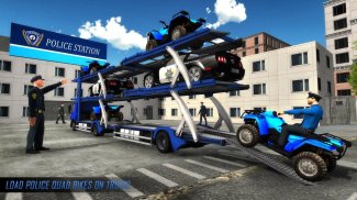 US Police ATV Quad Bike Plane Transport Game screenshot 4