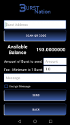 OFFICIAL BURSTCOIN MOBILE WALLET FOR ANDROID screenshot 2