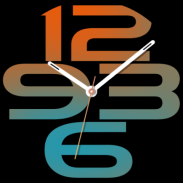 Strong Blue Orange Watch Face screenshot 4