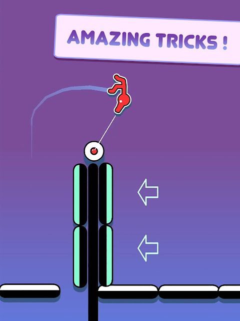 Playing this stickman hook game 